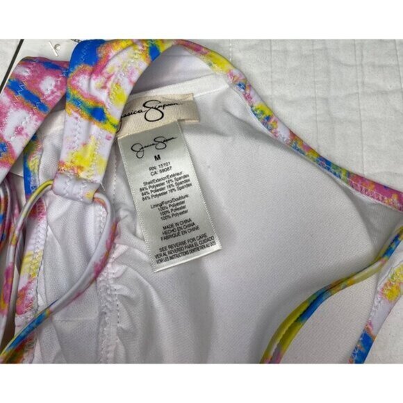 3 for $15 JESSICA SIMPSON Tie Dye Tie‎ Cropped Cami Cutout Deep V Neck, Small - Picture 8 of 9